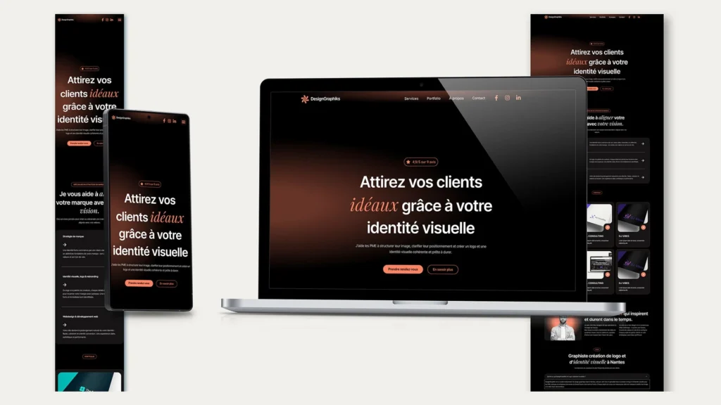 Site internet responsive pour designer graphique à Nantes