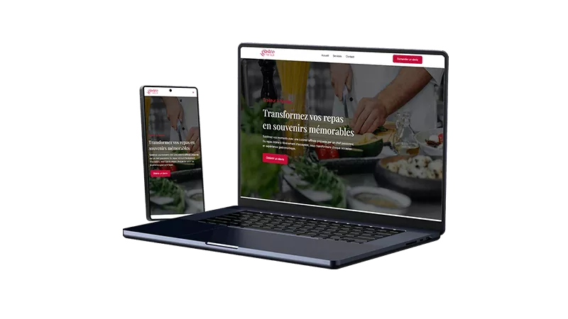 Création de site internet pour traiteur à Nantes sur ordinateur et mobile