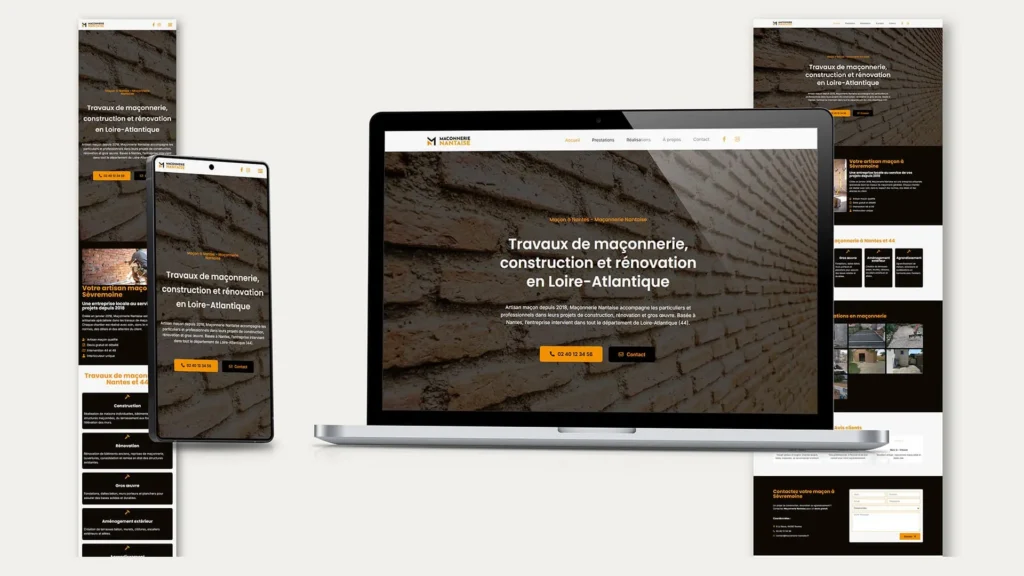 Site internet responsive pour maçon à Nantes