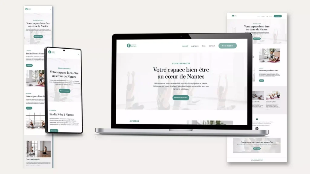Site internet responsive pour studio de pilates à Nantes