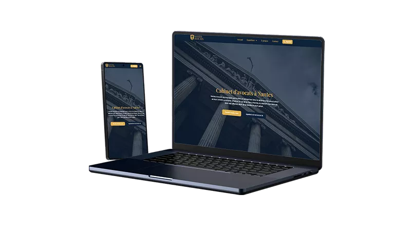 Mockup site internet pour cabinet d'avocats à Nantes